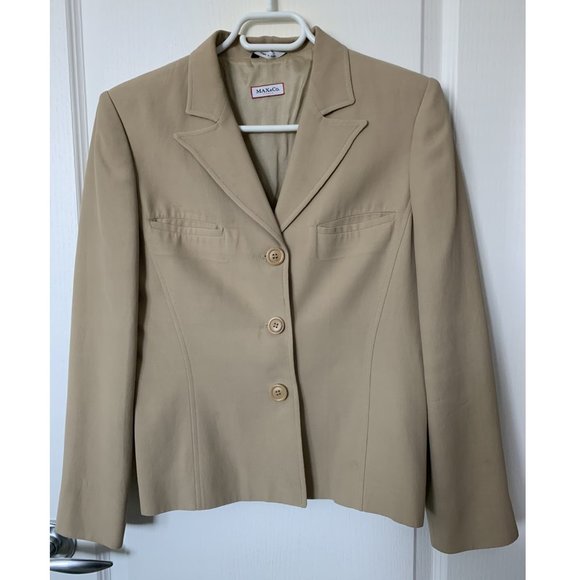 MAX & Co. Tan Blazer Suit Jacket (Part of Matching Set/US size 8) - Picture 1 of 4